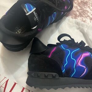 Valentino Black and Multicolor Sneakers